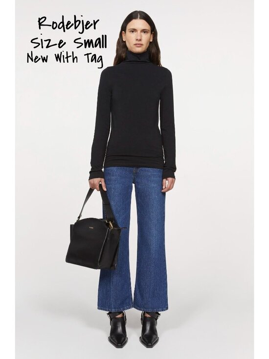 Rodebjer Sweaters - Rodebjer Kiena turtleneck Jersey Top Black Size Small New with Tag